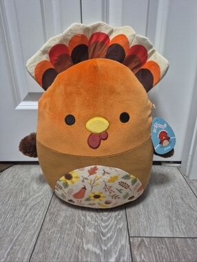 Original Squishmallows 16in Ulana The Turkey Plush with Fall Design Thanksgiving
